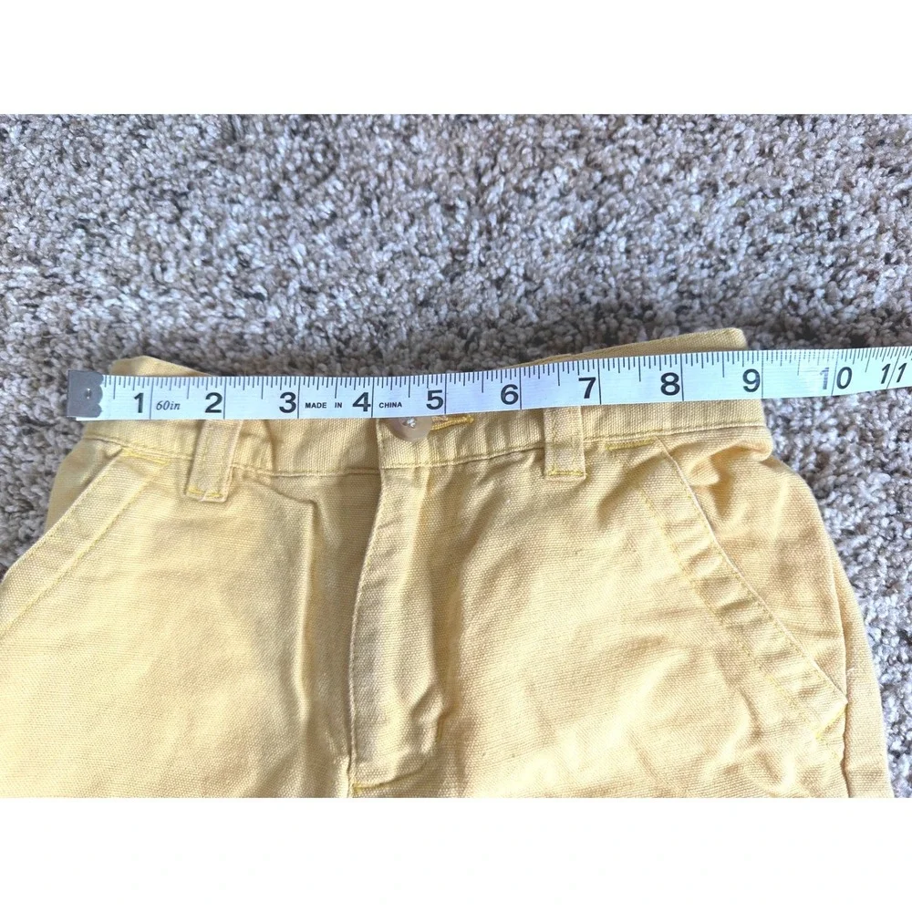 The Children's Place Boys Yellow Linen Cotton Blend Shorts Size 4T Summer Casual